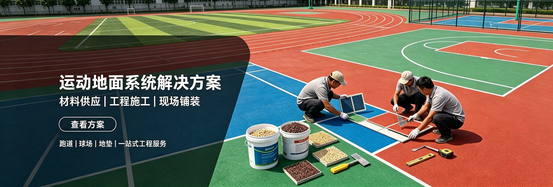 众越体育塑胶跑道跑道硅PU球场材料供应工程施工厂家