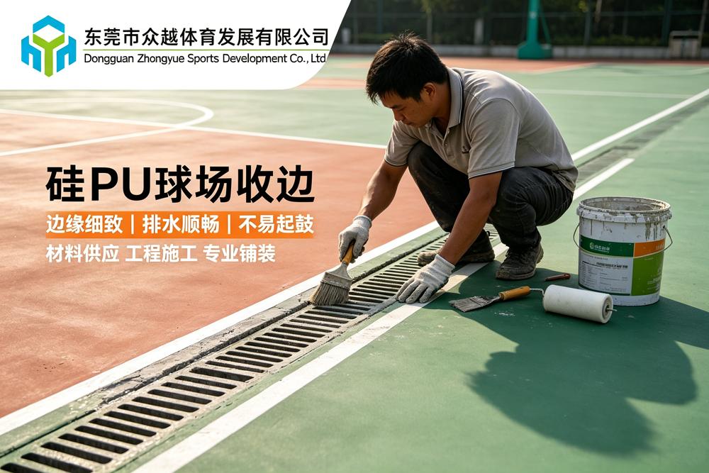 丙烯酸球场分层施工工艺：底涂中涂面涂厚度分配